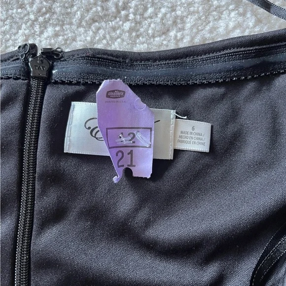 Eliza J. Black 💗 Velvet & Pink Sequin Sleeveless Gown Formal Maxi Dress Sz 6 - Picture 10 of 14